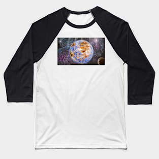 Sacred geometry - earth with flower of life Baseball T-Shirt